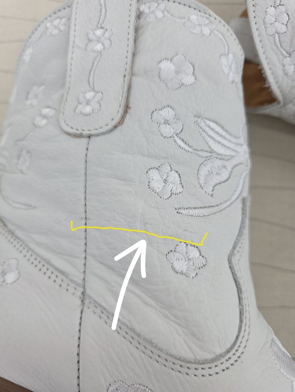 Dingo Womens Western Sweetheart Embroidered Bootie White Boots DI2183 Size 7.5 - Picture 10 of 16
